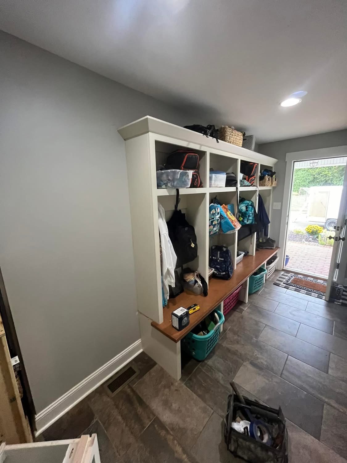 White Mudroom Lockers